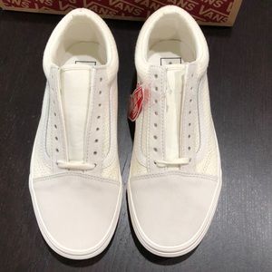 vans old skool woven check marshmallow